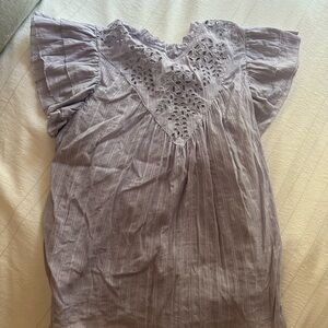 Universal Thread Lilac Eyelet Women's Blouse
